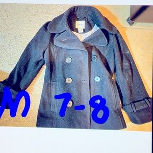 Black little girls pea coat